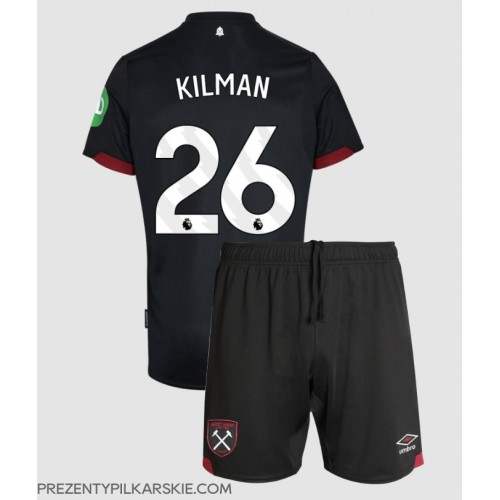 Stroje piłkarskie West Ham United Max Kilman #26 Koszulka Wyjazdowej dla dzieci 2024-25 Krótki Rękaw (+ szorty)